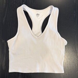 ALO Yoga Goddess Ribbed Cropped Racerback